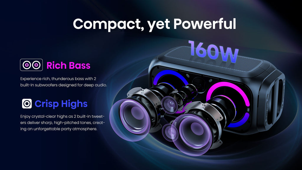 HISENSE Portable Speaker - Bluetooth - Max 160 W