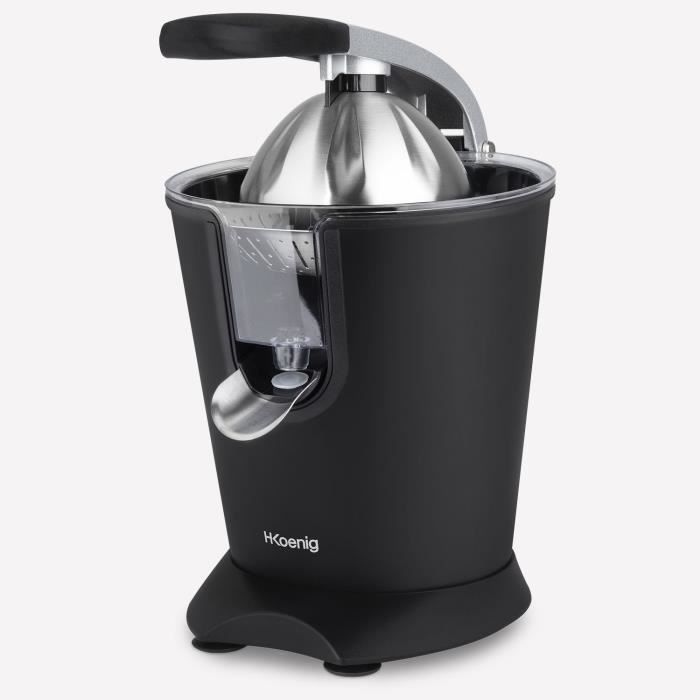H.Koenig Citrus Juicer - AGR82 - Electric - 160 W - Matte Black and Stainless Steel