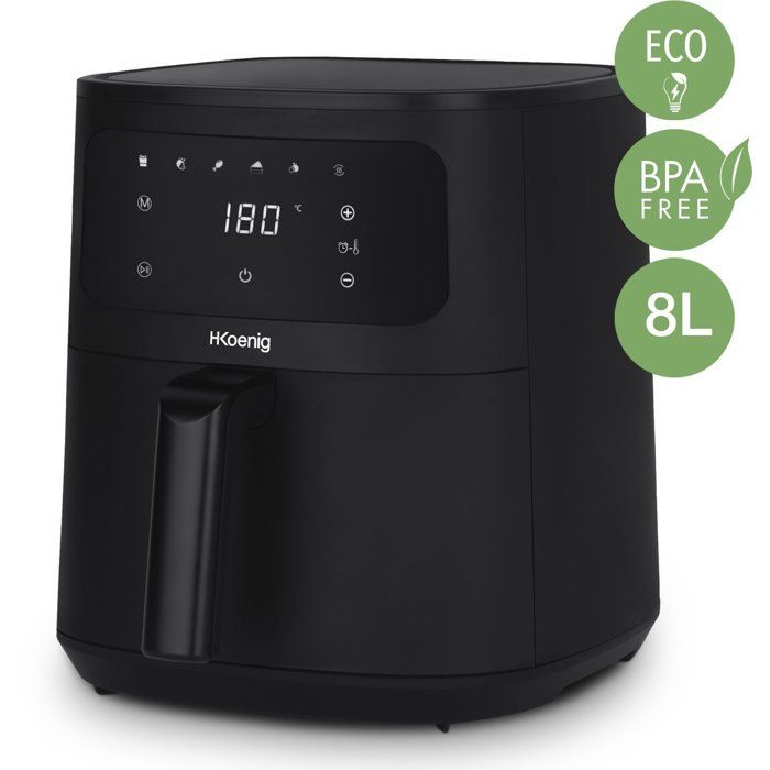 HKoeNIG Air Fryer - FRY880 - 8 L Capacity - 6 Cooking Programs - 1700W