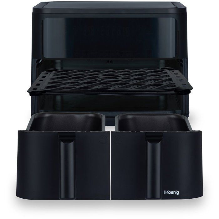 HKoeNIG Air Fryer - FRY900 - 9 L Capacity - Dual 4.5 L Tank - 8 Cooking Programs - 2400W
