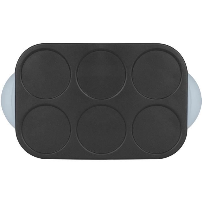 WEASY Crepe Maker - GOO60 - Crepes and Pancakes - 6 Slots - Non-stick Coating - Temperature up to 240°C - 1500W