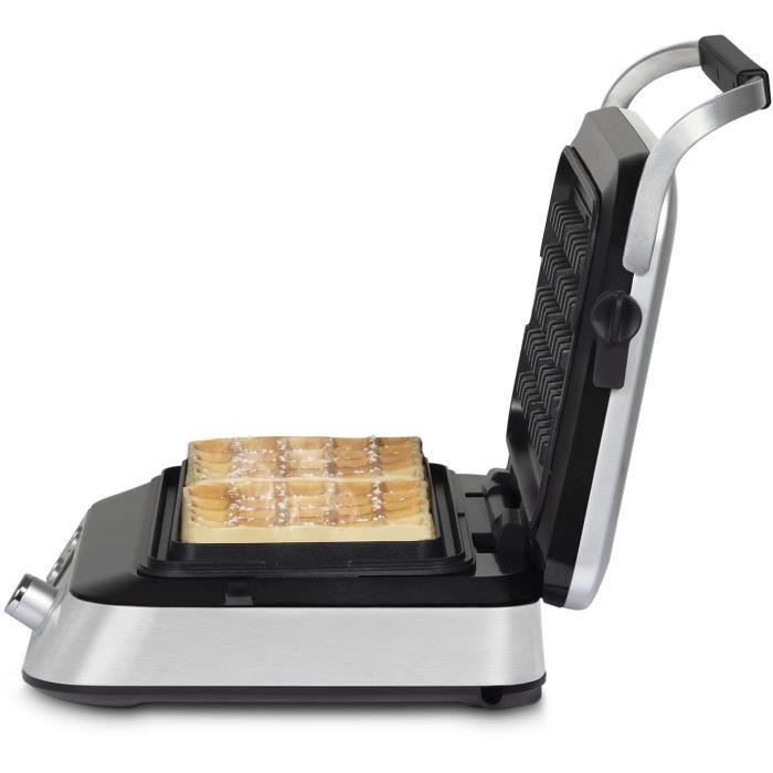 HKoeNIG Waffle Maker - GFX800 - 12x12.5 cm Cooking Surface - 5 Cooking Programs - Non-Stick Coating - 1600W