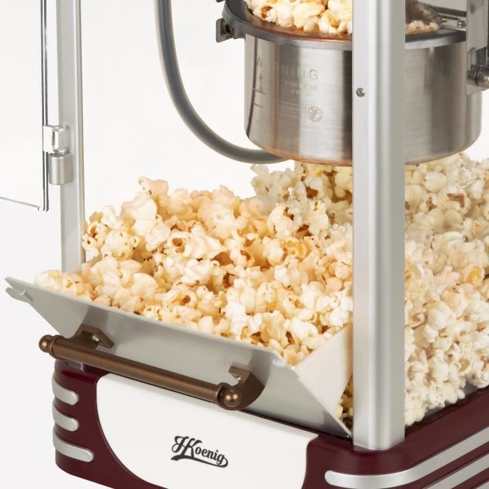 HKoeNIG Popcorn Maker - POP330 - Retro Design - 50 g Capacity - 360W