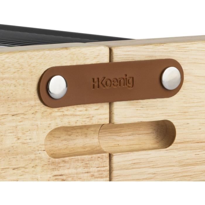 H.Koenig Raclette Grill - WOD360 - Serves up to 8 People - Rotating Base - 1400W
