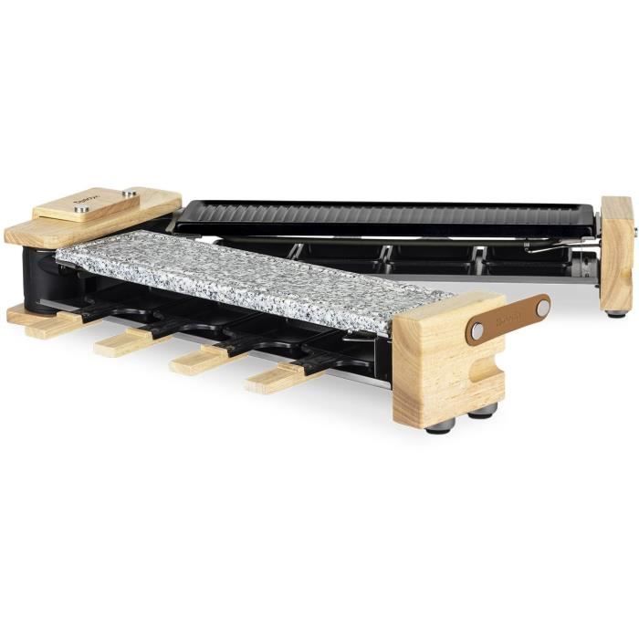 H.Koenig Raclette Grill - WOD360 - Serves up to 8 People - Rotating Base - 1400W