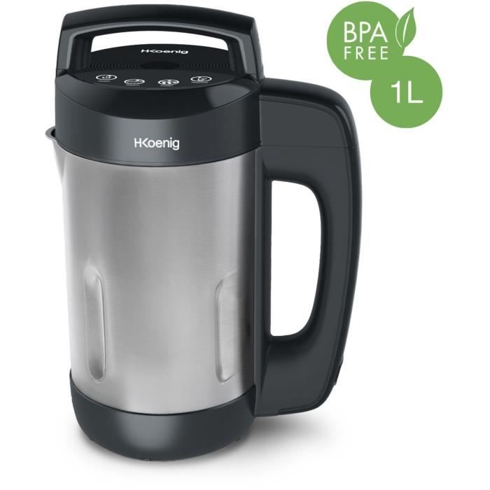 H.Koenig Heated Blender - MXC20 - 850 W - 1.1 L - Stainless Steel - Black