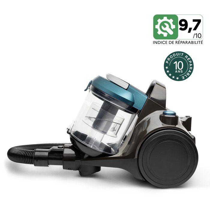 H.Koenig STC56 Bagless Vacuum Cleaner - 2.5 L - HEPA 12 Filter - Black