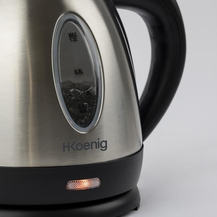 H.Koenig BO12 Electric Kettle - 1.2 L - Stainless Steel
