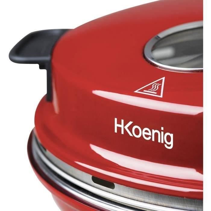H.Koenig Pizza Oven - NAPL350 - 32 cm Plate - 350°C - 1200W - Red