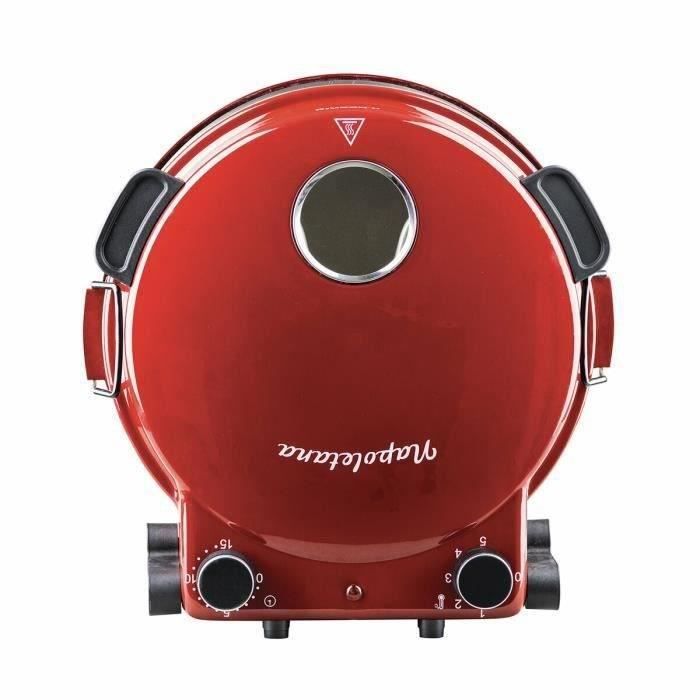 H.Koenig Pizza Oven - NAPL350 - 32 cm Plate - 350°C - 1200W - Red