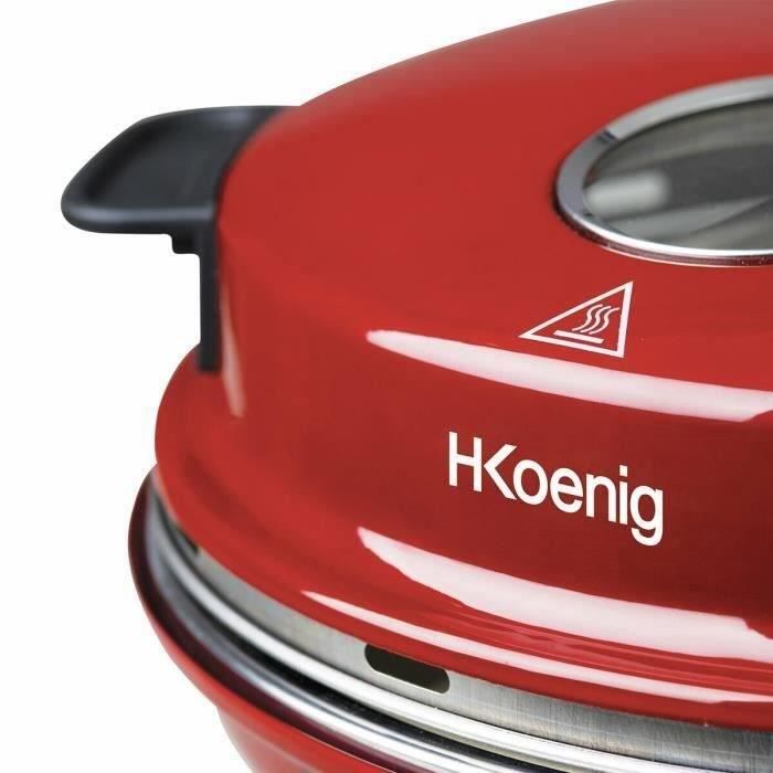 H.Koenig Pizza Oven - NAPL350 - 32 cm Plate - 350°C - 1200W - Red