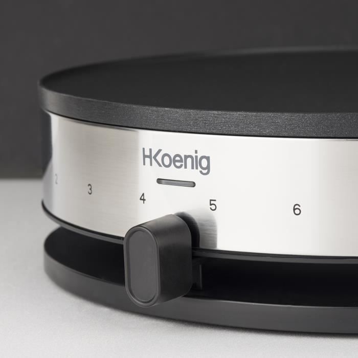 HKoeNIG Crepe Maker - KREP29 - 33 cm Cooking Surface - Non-stick Coating - Temperature up to 230°C - 1300W - Stainless Steel Control