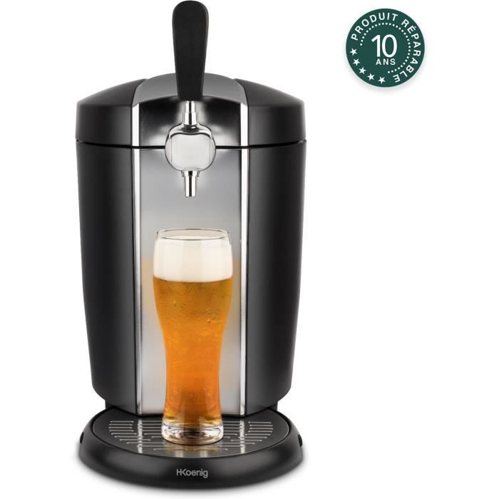 H.Koenig Beer Dispenser - BW1778 - 5 L Capacity - Adjustable Temperature 3°C to 6°C