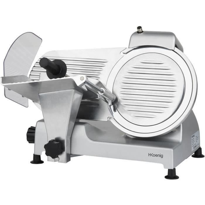 H.Koenig Meat Slicer - MSX252 - 25 cm Blade - Adjustable Thickness 0-12 mm
