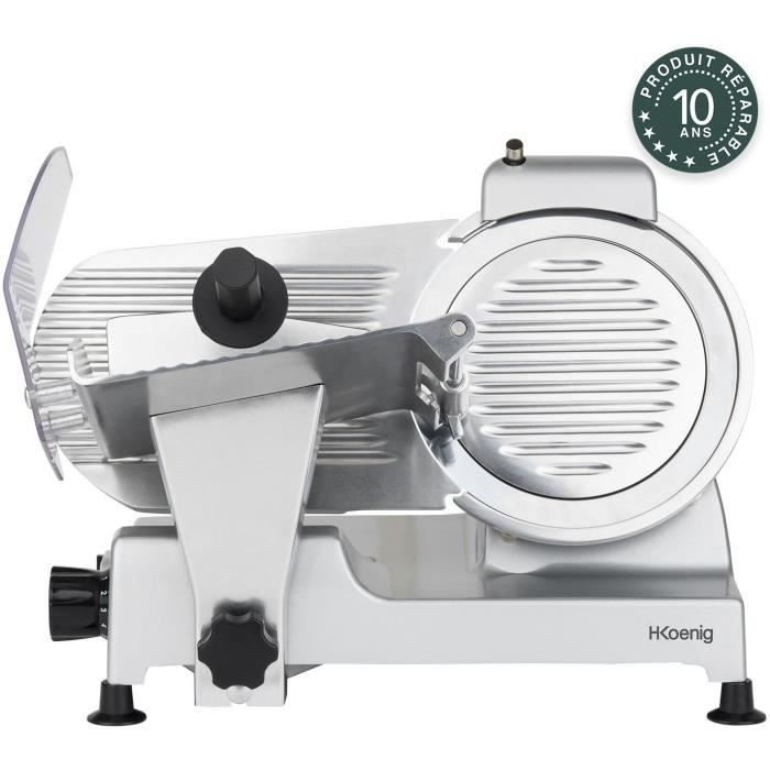 H.Koenig Meat Slicer - MSX220 - 240 W - 220 mm Blade - Adjustable Thickness 0-12 mm