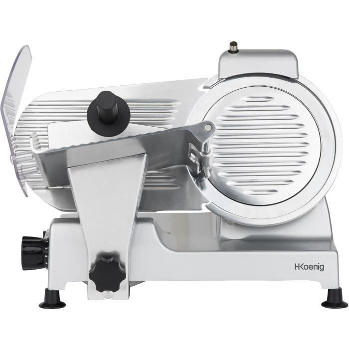 H.Koenig Meat Slicer - MSX220 - 240 W - 220 mm Blade - Adjustable Thickness 0-12 mm