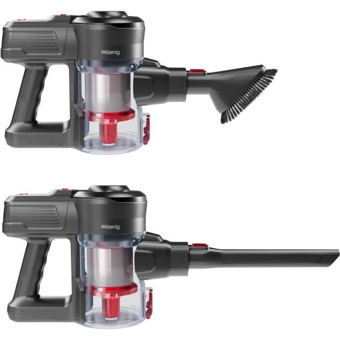 H.Koenig Cordless Stick Vacuum Cleaner - UP600 - 2-in-1, 155W Power