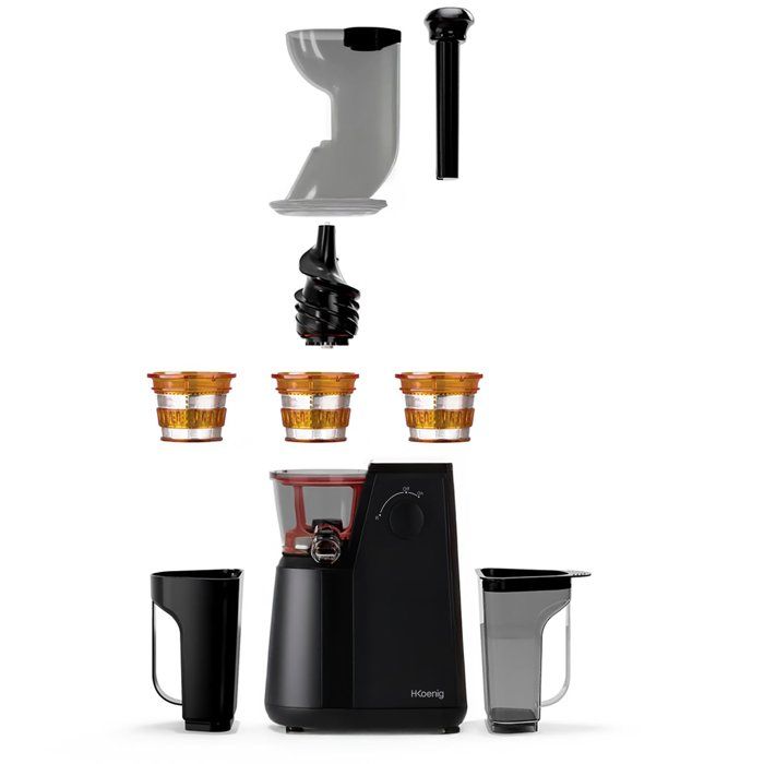 Extracteur de jus extra lent vitamin+ - HKoeNIG - GSX24 - 400 W - 1 L - Noir