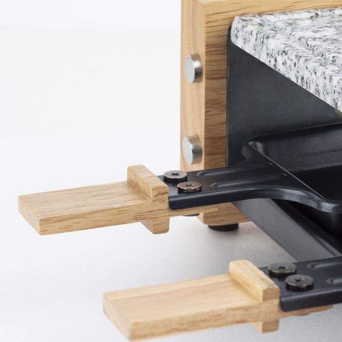 H.Koenig Raclette Grill - WOD2 - Serves 2 - Cooking Stone - Wood Design - 350W