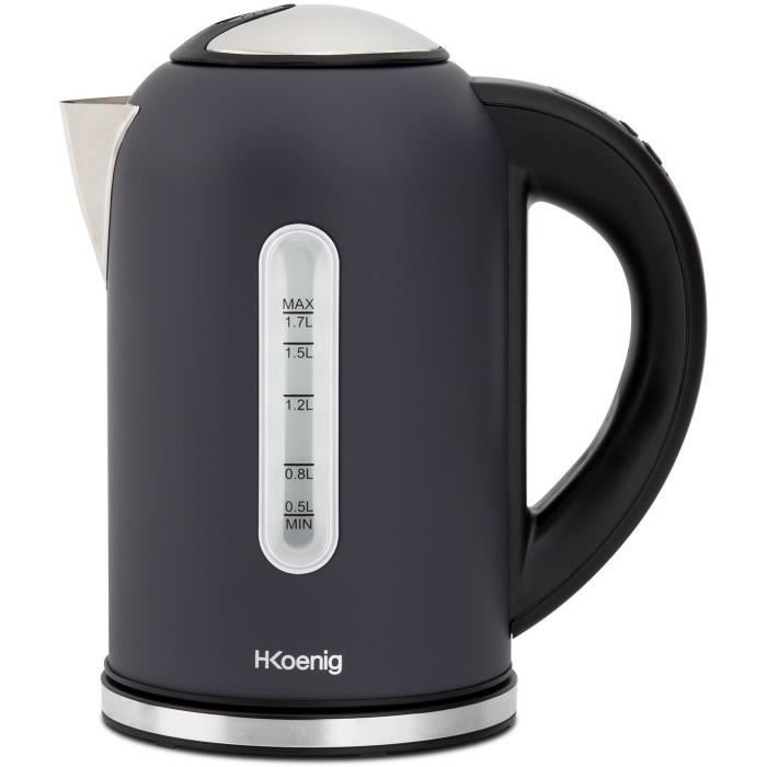 H.Koenig Kettle - 1.7 L - Adjustable Temperature 40 to 110°C - Matte Grey - Boe52