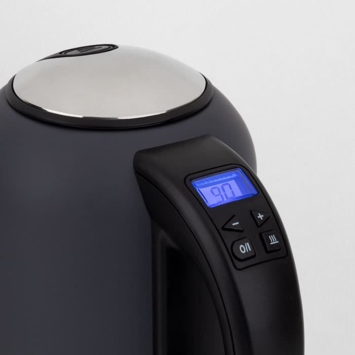 H.Koenig Kettle - 1.7 L - Adjustable Temperature 40 to 110°C - Matte Grey - Boe52