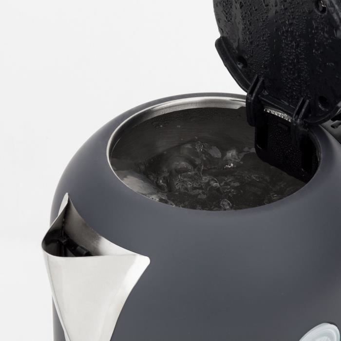 H.Koenig Kettle - 1.7 L - Adjustable Temperature 40 to 110°C - Matte Grey - Boe52