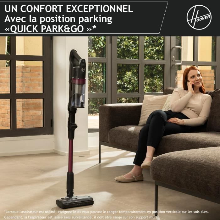 HOOVER Cordless Stick Vacuum Cleaner - HF1 Plus Flex - Flexible Tube, 40AW Suction HF1P10HX