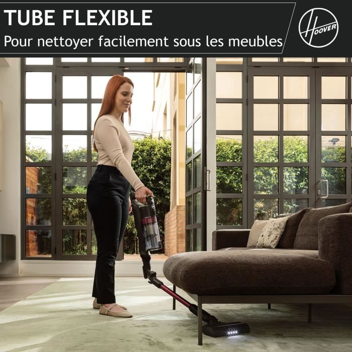 HOOVER Cordless Stick Vacuum Cleaner - HF1 Plus Flex - Flexible Tube, 40AW Suction HF1P10HX