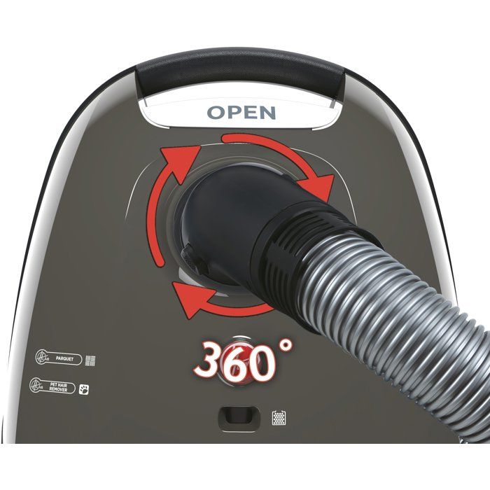 HOOVER TXL21PET Bagged Cylinder Vacuum Cleaner - 700W - EPA12 Filter - Ultra-Maneuverable