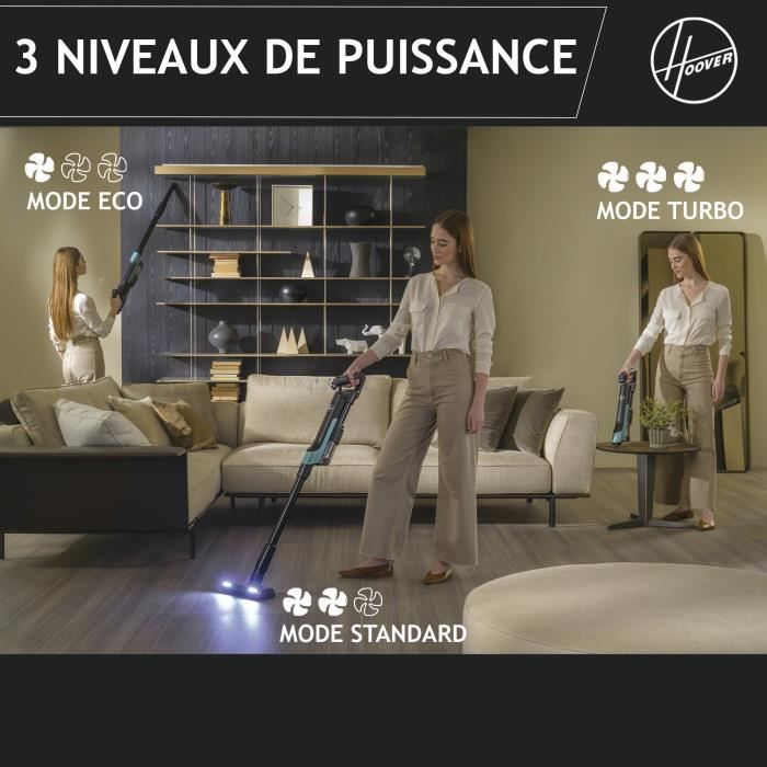 HOOVER Cordless Stick Vacuum Cleaner - HF201P - Ultra-lightweight, 50AW Turbo Brush