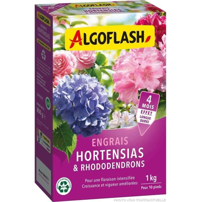 ALGOFLASH NATURASOL Fertilizer for Hydrangeas - 1 kg - Supports Flower Color