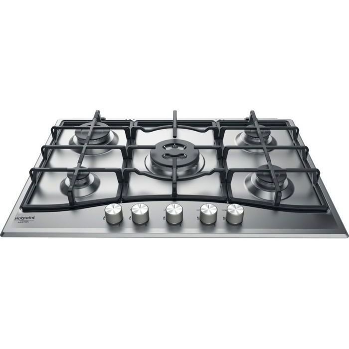 HOTPOINT PNN 751 IX Gas Hob - 5 Burners - 75 x 51 cm - Stainless Steel 10.5kW W75 D51cm