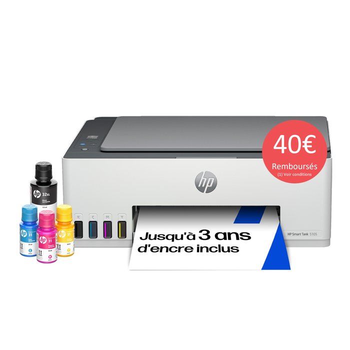 HP Smart Tank 5105 All-in-One Printer - Wi-Fi and Bluetooth - Ink Tank