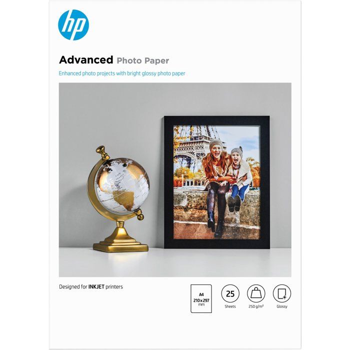 HP Advanced Glossy Photo Paper - 25 sheets/A4/210 x 297 mm (Q5456A)