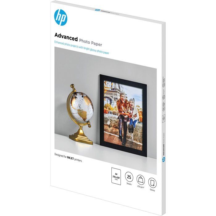 HP Advanced Glossy Photo Paper - 25 sheets/A4/210 x 297 mm (Q5456A)