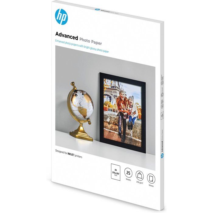 HP Advanced Glossy Photo Paper - 25 sheets/A4/210 x 297 mm (Q5456A)