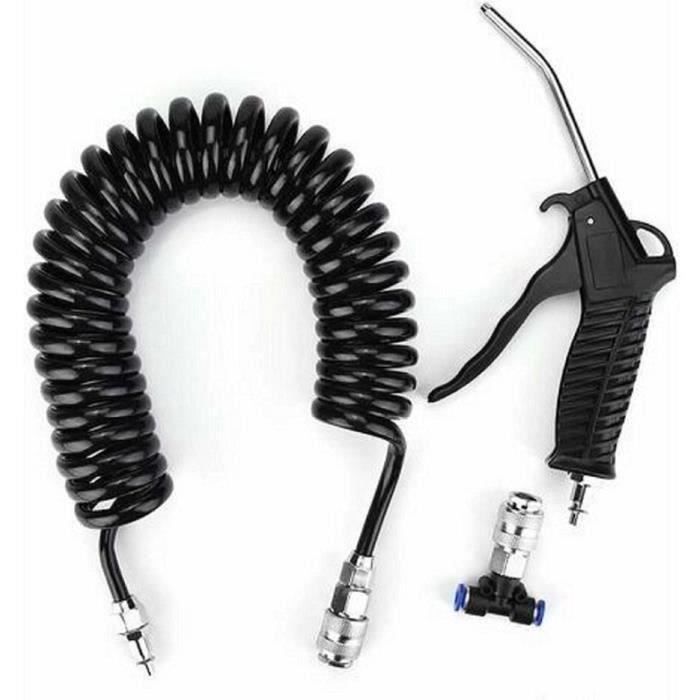 HTC Equipment Professional Air Blow Gun Kit - Includes 5 m Hose and T-Adapter - 13 kg/cm² 5-meter 13kg/cm2