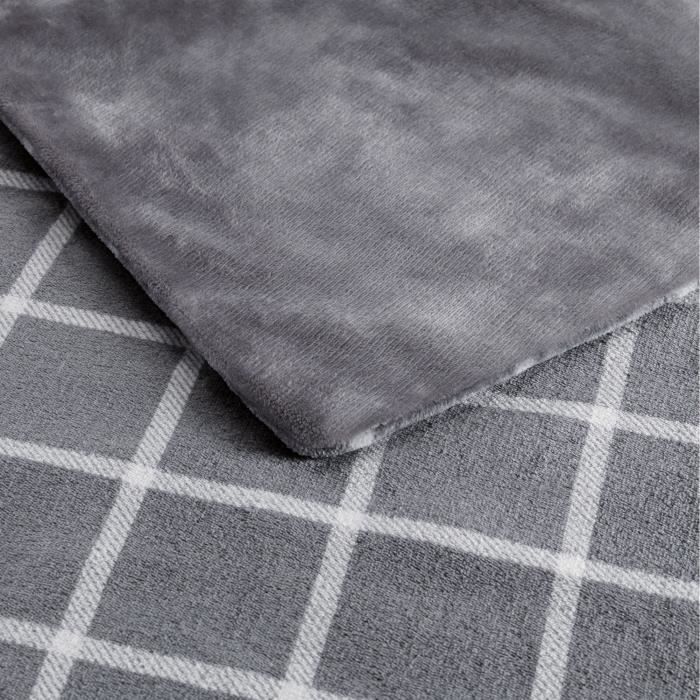Imetec Heated Blanket - 150x110 cm - 6 Temperature Settings - Velvet and Sherpa - Machine Washable