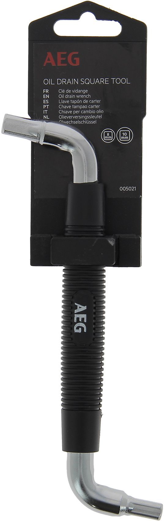 AEG Double Square Drain Plug Wrench 8-10 mm - Ergonomic Handle