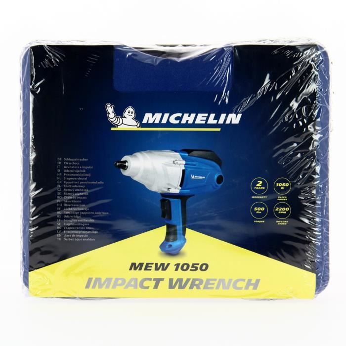 MICHELIN 230V 1050W Impact Wrench - Screwdriver/Impact Remover - 2200 rpm - Torque: 150-350Nm 500Nm