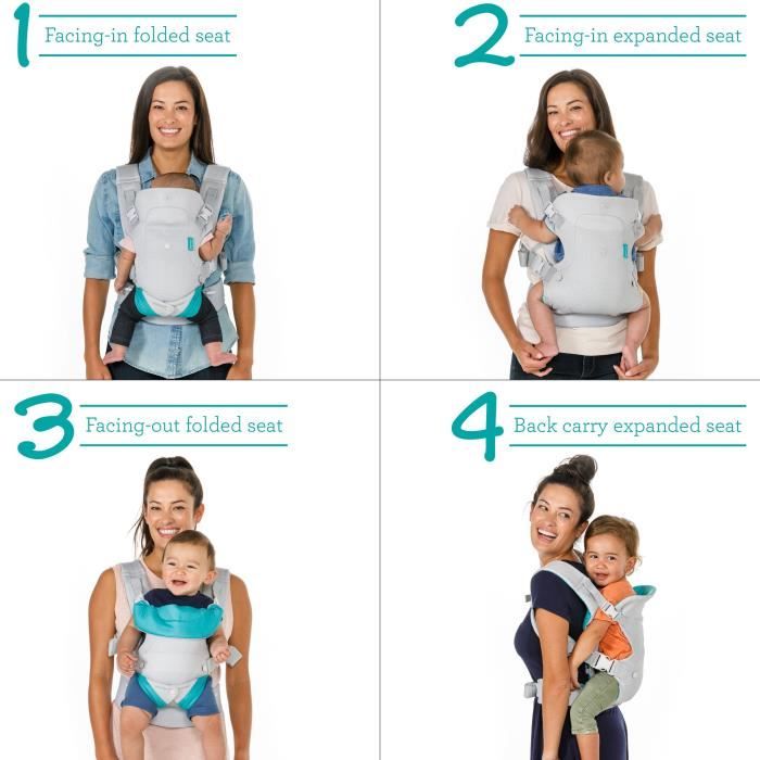 INFANTINO Flip Air Baby Carrier - 4 Carry Positions - 3.6 to 14.5 kg