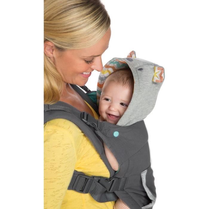 INFANTINO Cuddle Up Teddy Bear Baby Carrier - Front and Back Carry - 5.4 to 18.1 kg