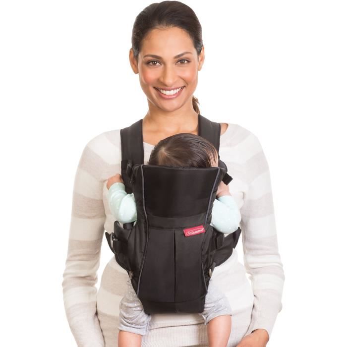 INFANTINO Baby Carrier - Swift - Ergonomic - Black/Blue - 0 to 24 Months