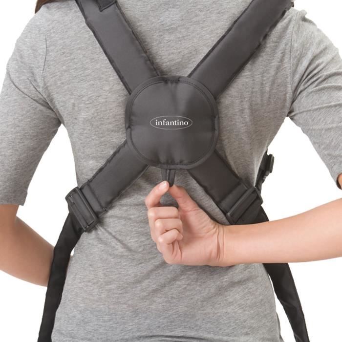 INFANTINO Baby Carrier - Swift - Ergonomic - Black/Blue - 0 to 24 Months