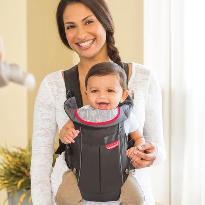 INFANTINO Baby Carrier - Swift - Ergonomic - Black/Blue - 0 to 24 Months