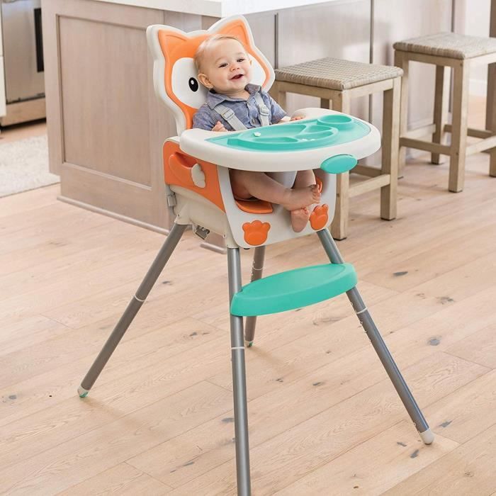 INFANTINO 4-in-1 High Chair - Fox Design - Grows with Child