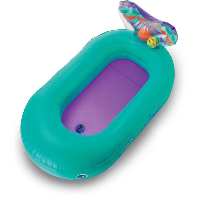 Baignoire baleine gonflable - Avec balles de jeu et thermometre intégré - 76.2 x 45.7 cm - Bleu - INFANTINO