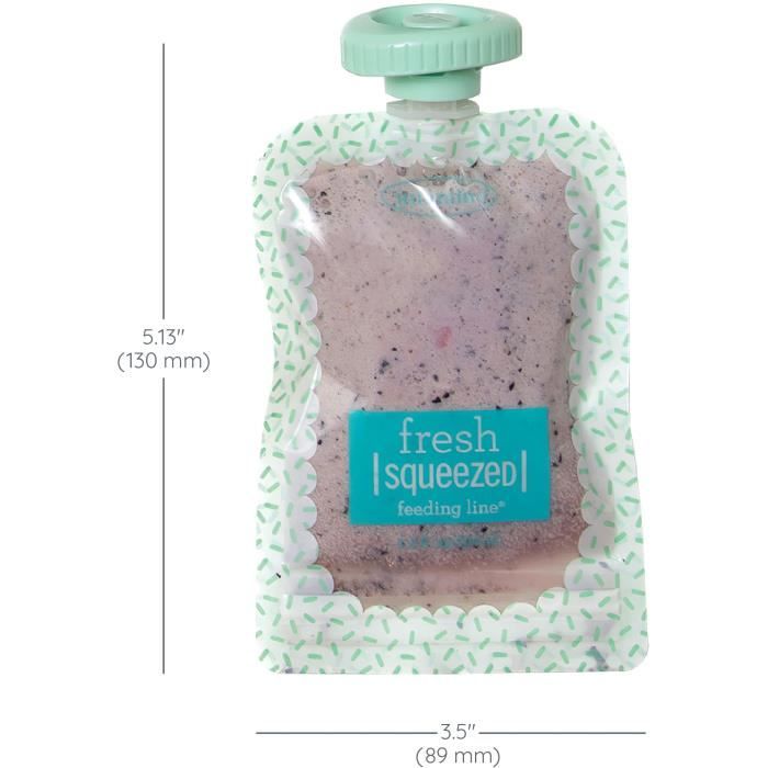 INFANTINO Reusable Pouches - Pack of 25 - 100 g - Squeeze Station Compatible