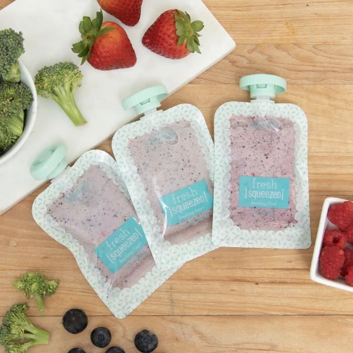 INFANTINO Reusable Pouches - Pack of 25 - 100 g - Squeeze Station Compatible