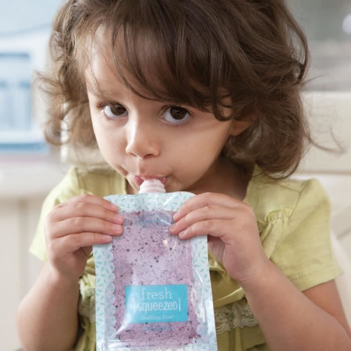 INFANTINO Reusable Pouches - Pack of 25 - 100 g - Squeeze Station Compatible